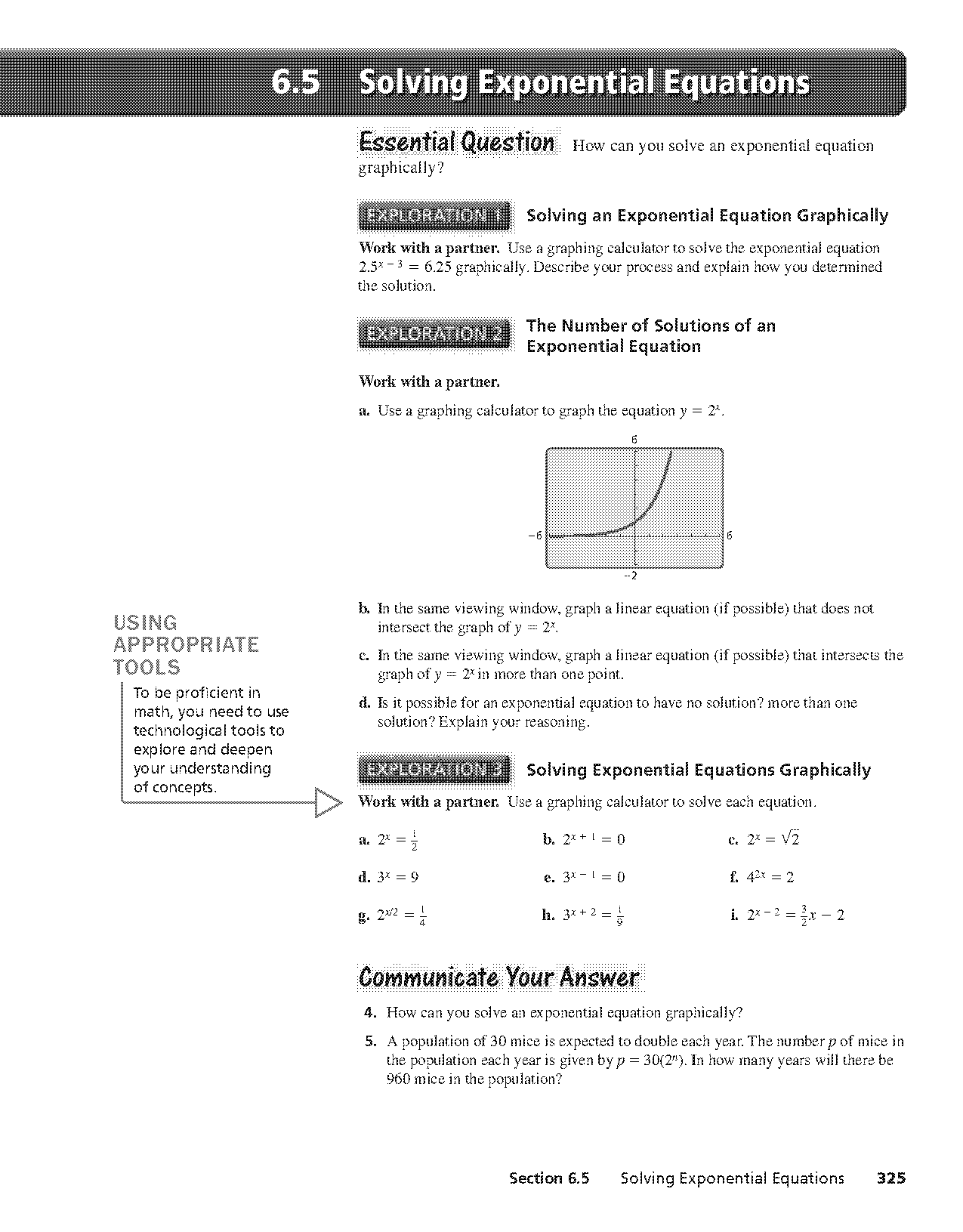 writing an exponential equation from a graph worksheet